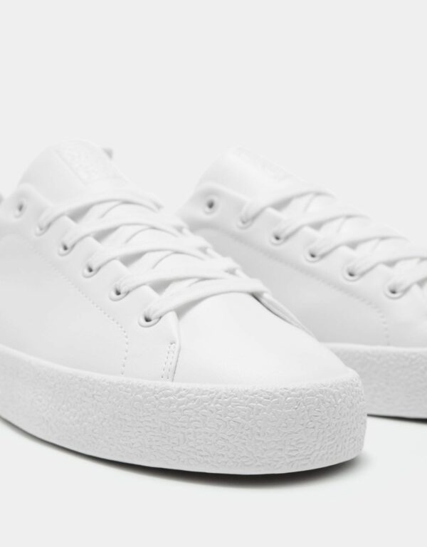 White Textured Sneakers - Image 4