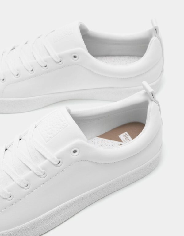 White Textured Sneakers - Image 2